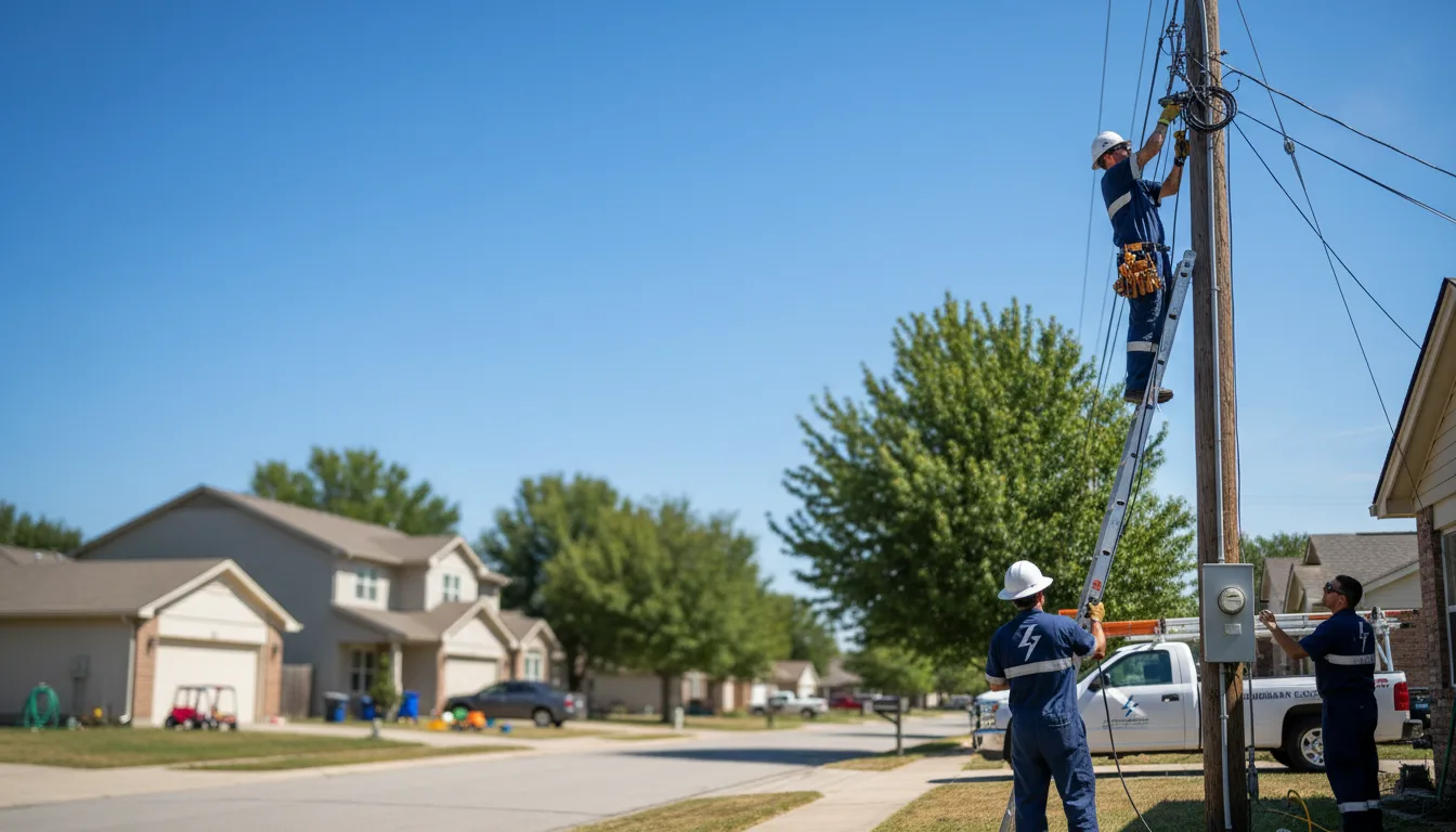 Residential electrician providing installation services in New Sweden, ME